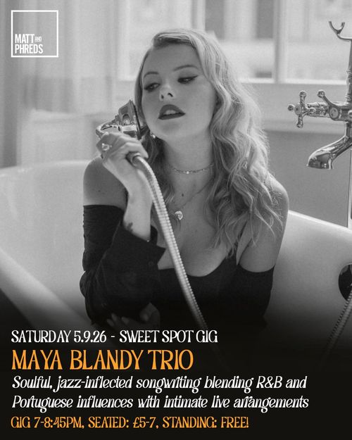 MAYA BLANDY TRIO at Sweet Spot on 5 September 2026 gig poster