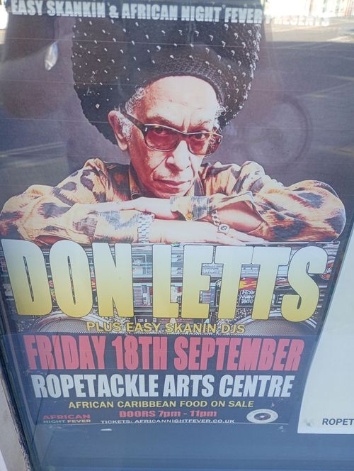 DON LETTS EASY SKANIN DJS at ROPETACKLE ARTS CENTRE on 18 September 2026 gig poster