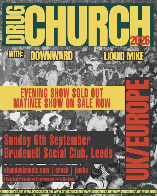 DRUG CHURCH 2026 Drug Church, DOWNWARD, Downward, Downward, Liquid Mike september 2026 tour poster