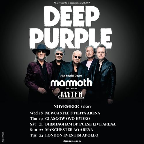 Deep Purple Jayler, Mammoth, mamoth november 2026 tour poster