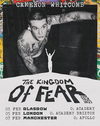Cameron Whitcomb - The Kingdom of Fear EU/UK Tour 2027 Cameron Whitcomb february 2027 tour poster