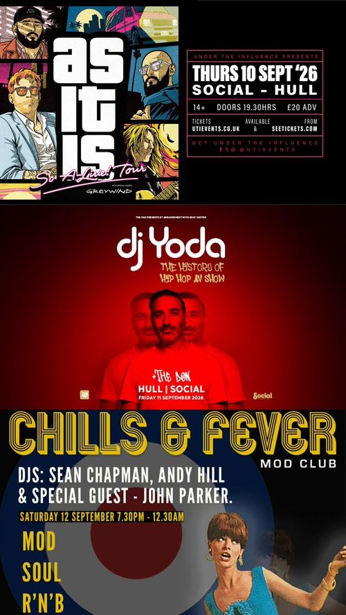 as it is - So Alive! Tour Greywind, Sean Chapman, Andy Hill, As It Is, John Parker, DJ Yoda september 2026 tour poster