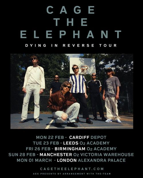 Cage The Elephant - Dying In Reverse Tour Cage the Elephant february 2026 to march 2026 tour poster