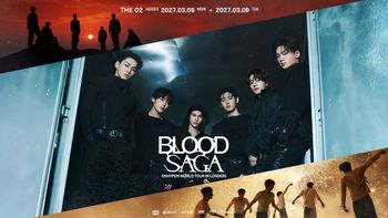 BLOOD SAGA ENHYPEN WORLD TOUR IN LONDON ENHYPEN march 2027 tour poster