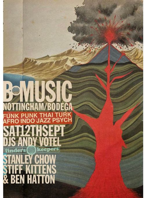 B-MUSIC STANLEY CHOW, DJS ANDY VOTEL, BEN HATTON, Stiff Kittens at Bodega on 12 September 2026 gig poster