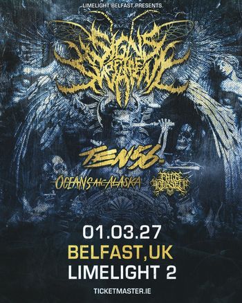 LIMELIGHT BELFAST PRESENTS: TENSIDE, OCEANS ATE ALASKA, AND FINE DUST Tenside, Oceans Ate Alaska, FINE DUST at LIMELIGHT 2 on 1 March 2027 gig poster