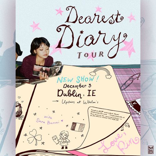 Dearest Diary Tour Sara Baroni at Whelan's on 3 December 2026 gig poster