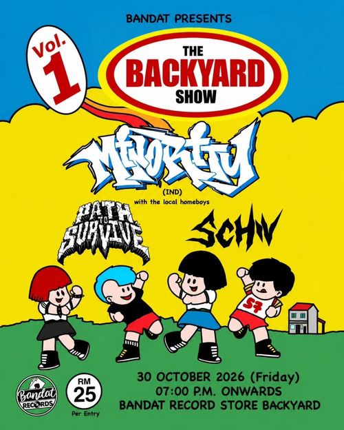 THE BACKYARD SHOW PATH TO SURVIVE, SCHN, Minority at BANDAT RECORD STORE BACKYARD on 30 October 2026 gig poster