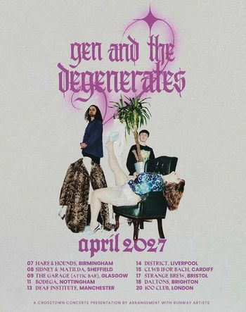 gen and the degenerates at District on 14 April 2027 gig poster