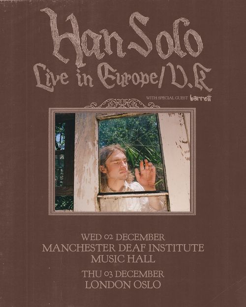 Han Solo Live in Europe / U.K. Han Solo, Barrett december 2026 tour poster