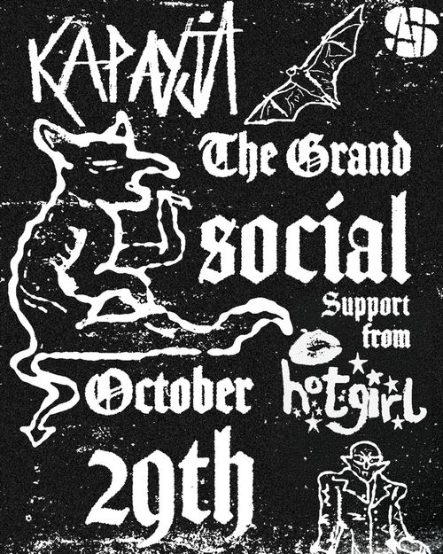 KAPATJA Hotgirl at The Grand Social on 29 October 2026 gig poster