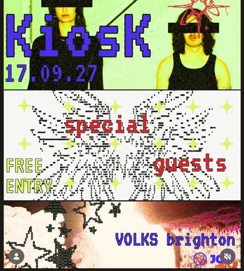 KiosK at VOLKS on 17 September 2027 gig poster