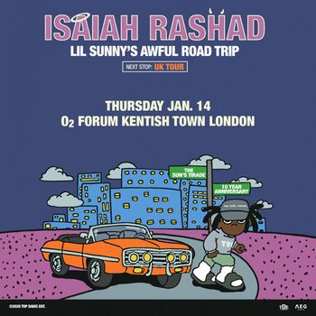 ISAIAH RASHAD - LIL SUNNY'S AWFUL ROAD TRIP Isaiah Rashad at O2 Forum Kentish Town on 14 January 2026 gig poster