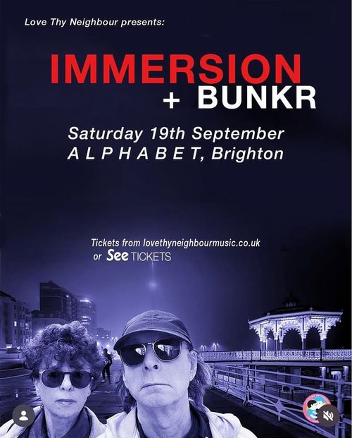 Immersion BUNKR at Alphabet on 19 September 2026 gig poster