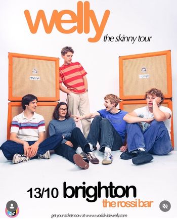 welly the skinny tour Welly at the rossi bar on 13 October 2026 gig poster