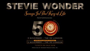 STEVIE WONDER Songs In The Key of Life Performances 50th Anniversary Stevie Wonder at The O2 on 3 November 2026 gig poster