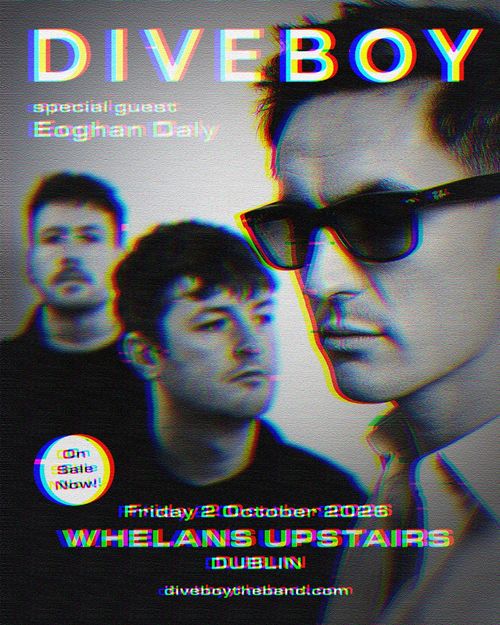 DIVEBOY Eoghan Daly at Whelans Upstairs on 2 October 2026 gig poster