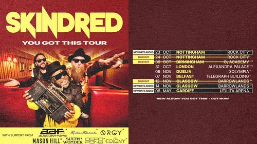 Skindred - You Got This Tour Skindred october 2023 to may 2024 tour poster