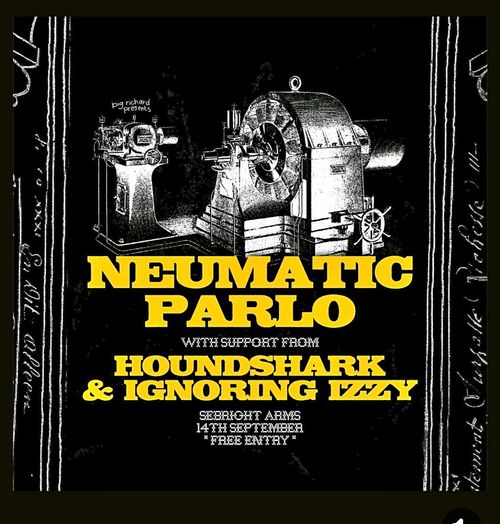 NEUMATIC PARLO HOUND SHARK, Ignoring Izzy at Sebright Arms on 14 September 2026 gig poster