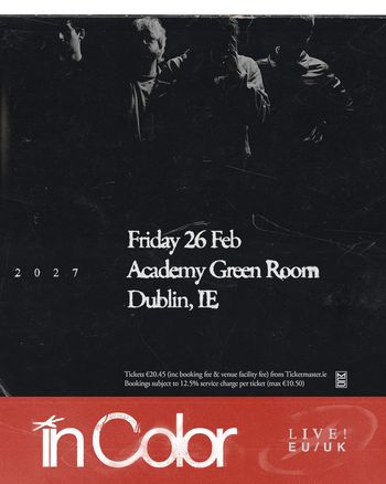 In Color at Academy Green Room on 26 February 2027 gig poster