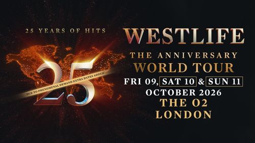 Westlife - The Anniversary World Tour Westlife october 2026 tour poster