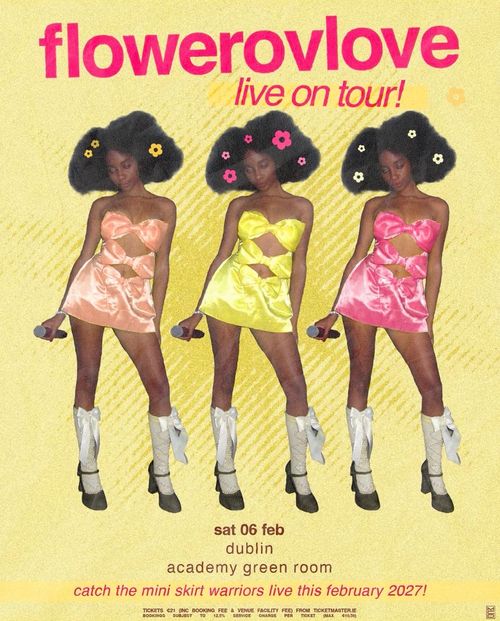 flowerovlove live on tour! flowerovlove at academy green room on 6 February 2027 gig poster