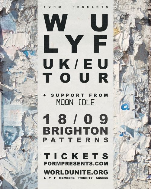 Wu Lyf WULYF, Moon Idle at Patterns on 18 September 2026 gig poster