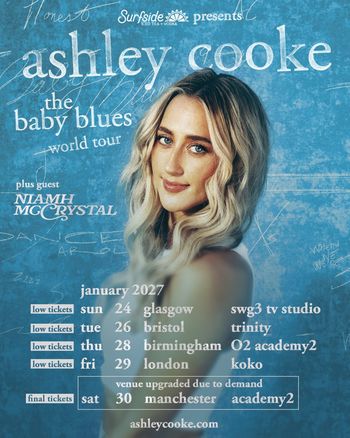 ashley cooke the baby blues world tour Ashley Cooke, Niamh McCrystal january 2027 tour poster