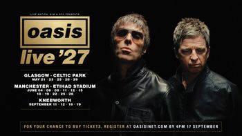 Oasis live '27 Oasis may 2027 tour poster