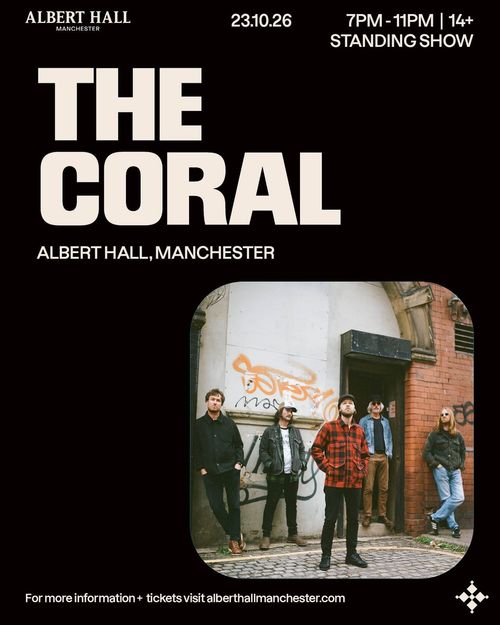 The Coral 2026 Tour Mozart Estate, The Coral, The Mary Wallopers, Dave McCabe october 2026 to december 2026 tour poster