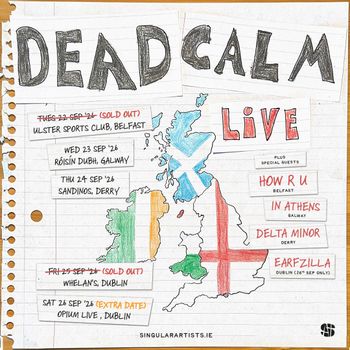 Dead Calm Live Dead Calm, Earfzilla, Delta Minor, In Athens september 2026 tour poster