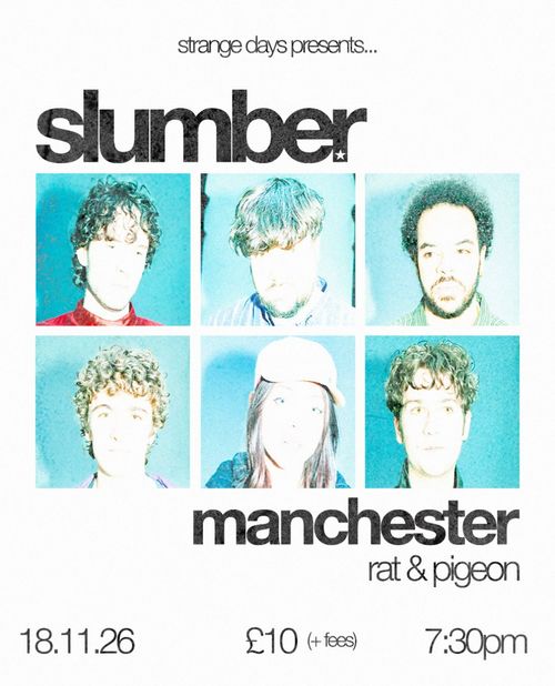 slumber at rat & pigeon on 18 November 2026 gig poster
