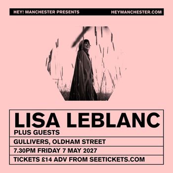 LISA LEBLANC at Gullivers on 7 May 2027 gig poster