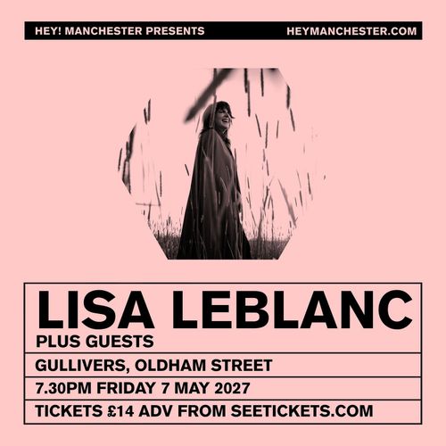 LISA LEBLANC at Gullivers on 7 May 2027 gig poster