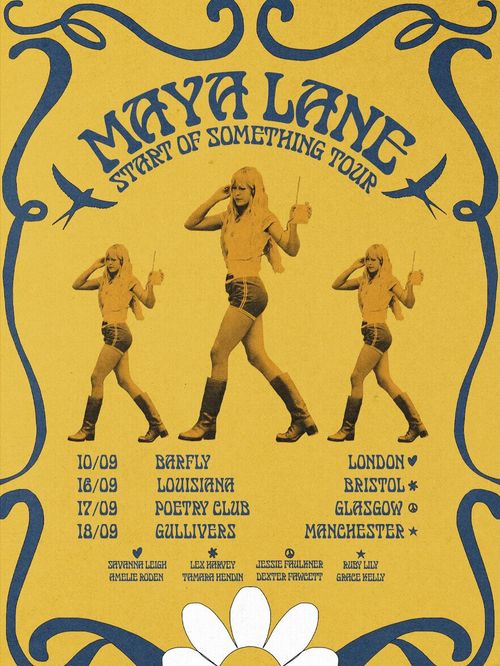 Maya Lane Start of Something Tour Maya Lane september 2026 tour poster