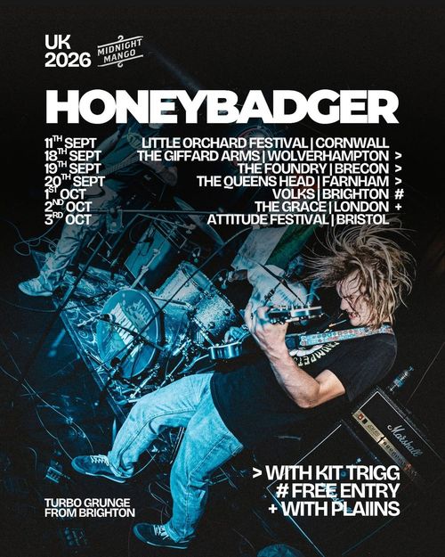 HONEYBADGER PLAIINS, Kit Trigg september 2026 to october 2026 tour poster