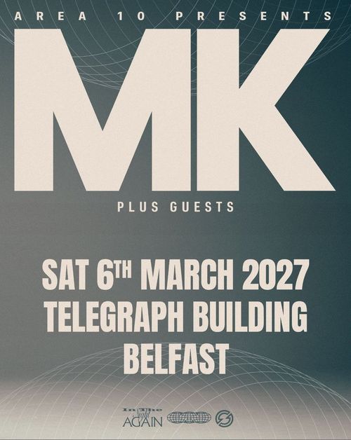 MK Plus Guests MK at Telegraph Building on 6 March 2027 gig poster