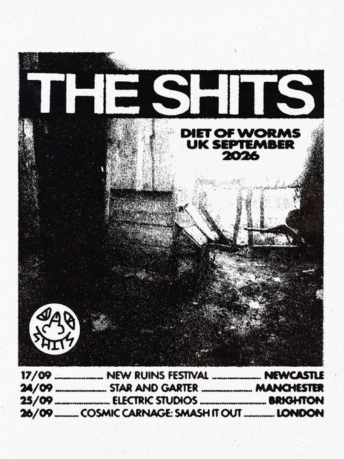 THE SHITS - DIET OF WORMS UK SEPTEMBER 2026 The Shits september 2026 tour poster