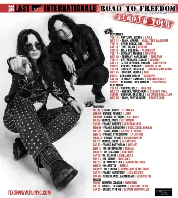 The Last Internationale Road to Freedom Euro/UK Tour The Last Internationale at Diff Art on 13 February 2027 gig poster
