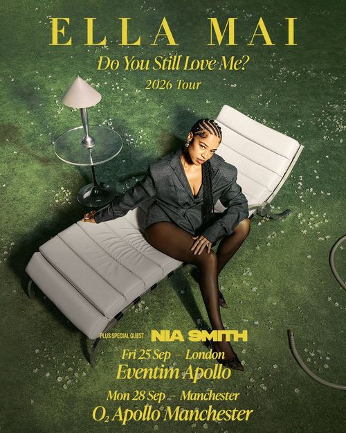 ELLA MAI Do You Still Love Me? 2026 Tour Ella Mai, Nia Smith september 2026 tour poster