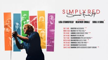 Simply Red Summer Funk '27 Heather Small, Soul II Soul, Simply Red, Lisa Stansfield august 2027 tour poster