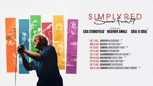Simply Red Summer Funk '27 Heather Small, Soul II Soul, Simply Red, Lisa Stansfield august 2027 tour poster