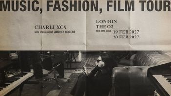 MUSIC, FASHION, FILM TOUR Audrey Hobert, Charli xcx february 2027 tour poster