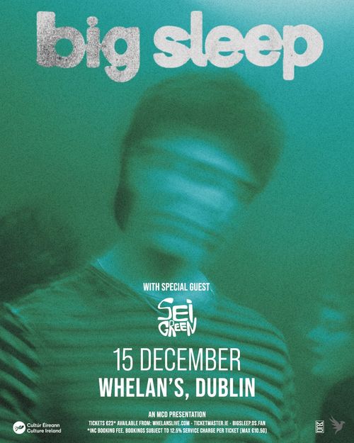 big sleep with special guest Sei Green Sei Green, Big Sleep at Whelan's on 15 December 2026 gig poster