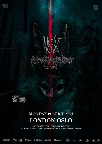 GHOSTKID - Follow the White Rabbit Tour 2027 Ghostkid, SEPARATED CHAINS, Dropout Kings at Oslo on 19 April 2027 gig poster