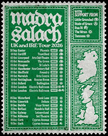madra salach UK and IRE Tour 2026 Madra Salach, Madra Salach september 2026 to october 2026 tour poster