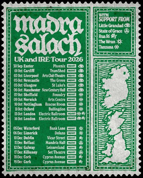 madra salach UK and IRE Tour 2026 Madra Salach, Madra Salach september 2026 to december 2026 tour poster