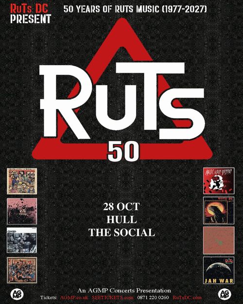 Ruts 50 Ruts DC at The Social on 28 October 2027 gig poster