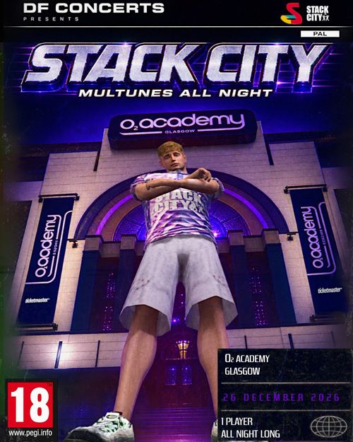 STACK CITY MULTUNES ALL NIGHT STACK CITY at O2 Academy on 26 December 2026 gig poster
