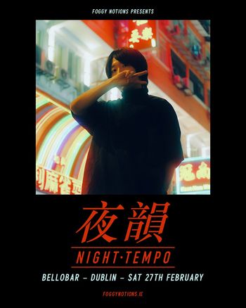 NIGHT·TEMPO at Bello Bar on 27 February 2027 gig poster